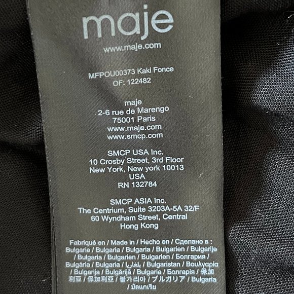 Maje Guesna Dark Khaki Jacket (NWT) - Picture 14 of 16